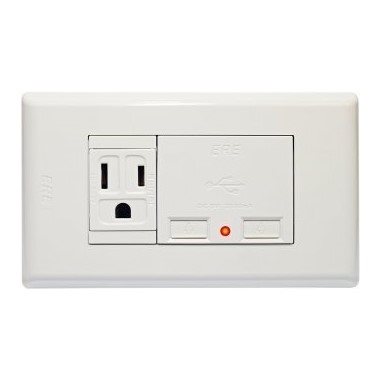 RE-4311 雙USB充電器.接地單插座